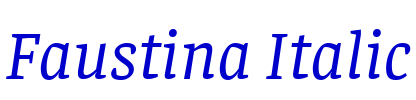 Faustina Italic font